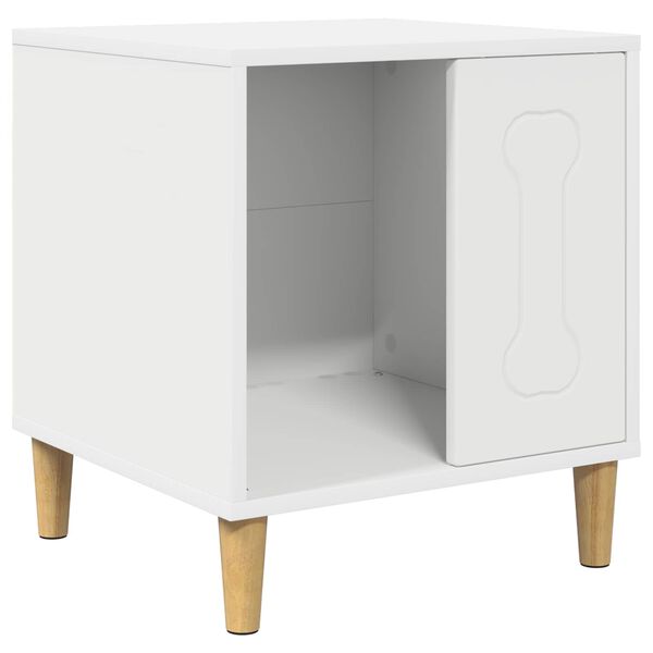 vidaXL Koirankoppi Valkoinen 44 x 42 x 49 cm Tekninen puu
