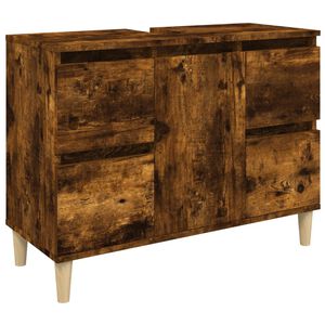 vidaXL Pesuallaskaappi savutammi 80x33x60 cm tekninen puu