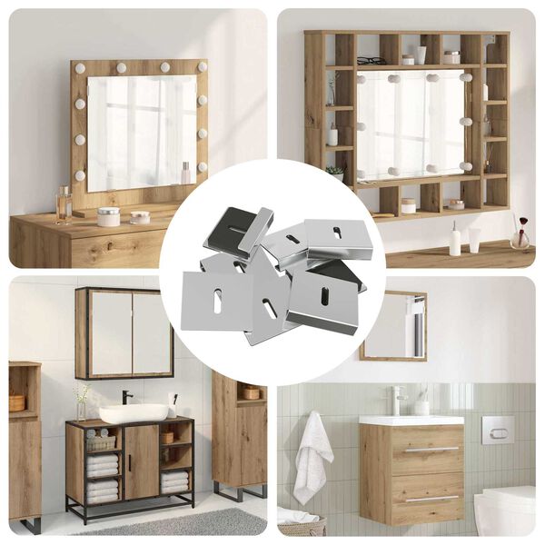 vidaXL Peilin pidustuki 2 pcs Nikkeli 35 x 30 x 8,3 mm Ter&auml;s