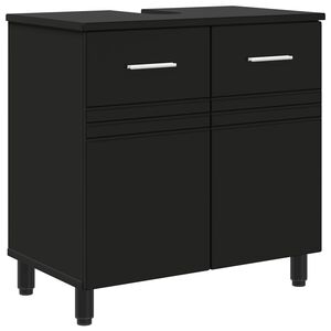 vidaXL Kylpyhuoneen peilikaappi Musta 60 x 35 x 60 cm Tekninen puu