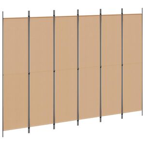 vidaXL 6-paneeli huonejakaja Beige 300 x 220 cm Kangas