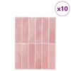 vidaXL Suorakulmainen laatta 10 pcs Pinkki 29 x 23 x 0,08 cm