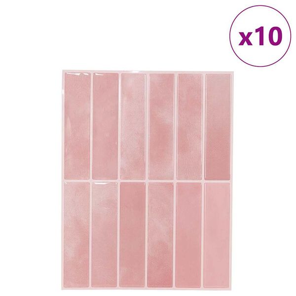 vidaXL Suorakulmainen laatta 10 pcs Pinkki 29 x 23 x 0,08 cm