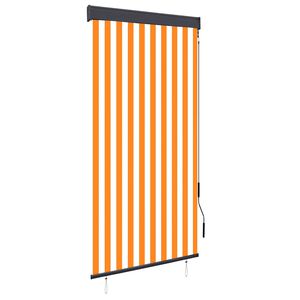 vidaXL Ulkorullaverho 100x250 cm valkoinen ja oranssi