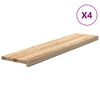 vidaXL Askelmat 4 kpl k&auml;sittelem&auml;t&ouml;n 110x30x2 cm t&auml;ysi tammi