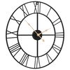 vidaXL Seinäkello musta Ø50 cm rauta