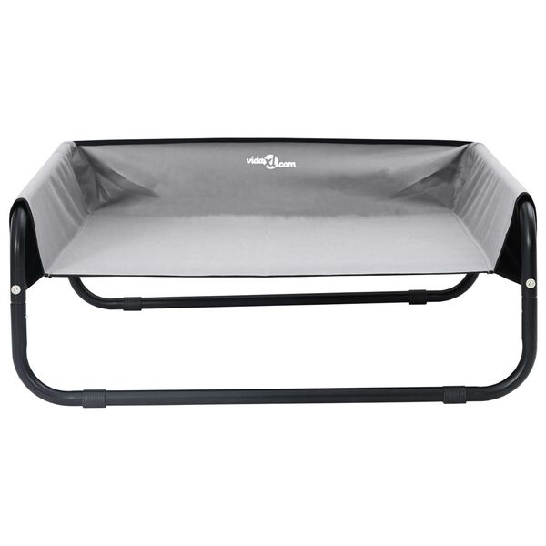 vidaXL Koiran Peti Vaaleanharmaa ML Oxford-kangas ja teräs