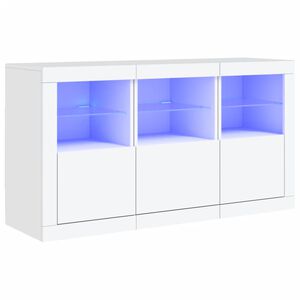vidaXL Senkki LED-valoilla valkoinen 123x37x67 cm