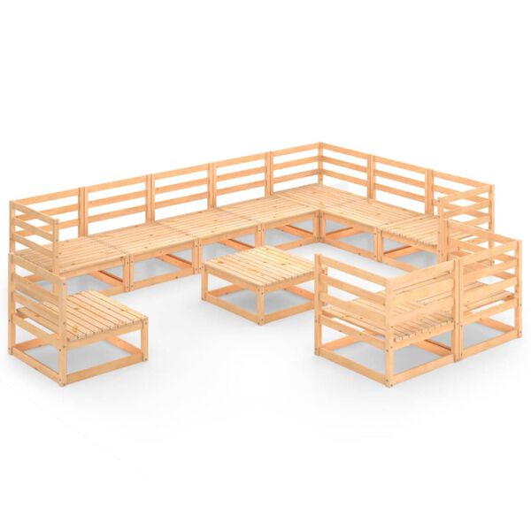 vidaXL 7-osainen puutarhasohvasarja t&auml;ysi m&auml;nty