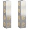 vidaXL Aurinko LED-polkuvalo 2 pcs Hopea Ruostumaton ter&auml;s