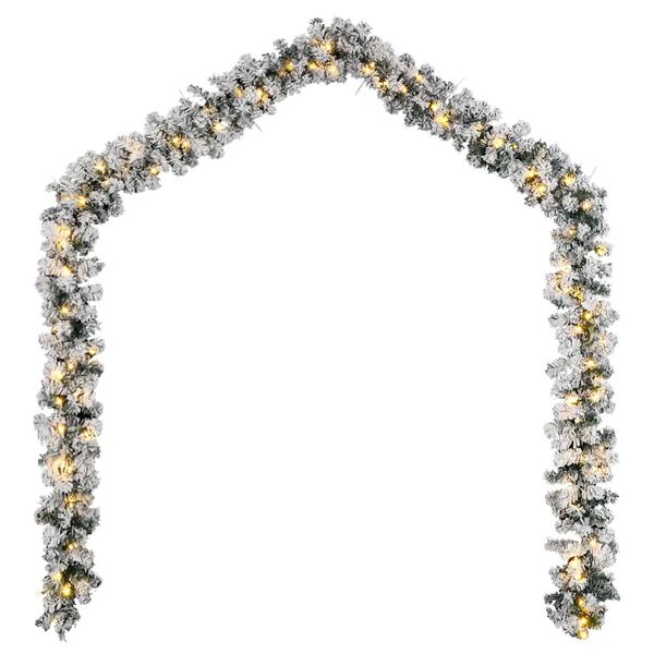 vidaXL Jouluseppele LED-valoilla Vihre&auml; 10 m PVC