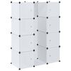vidaXL Moduulikaappi 9 lokeroa 109x36,5x143 cm valkoinen