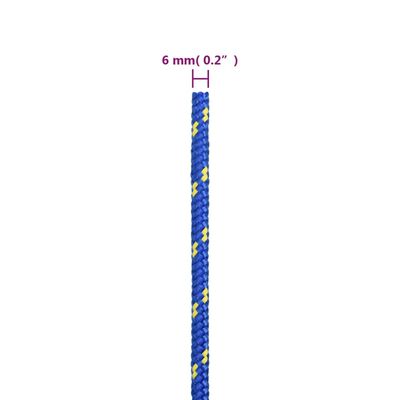 vidaXL Veneköysi sininen 6 mm 250 m polypropeeni