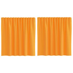 vidaXL Voile-verhot tankotaskuilla 2 kpl oranssi