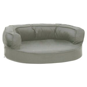 vidaXL Ergonominen koirans&auml;ngyn patja 60x42 cm pellavatyyli harmaa