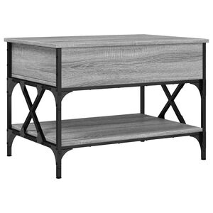 vidaXL Sohvap&ouml;yt&auml; harmaa Sonoma 70x50x50 cm tekninen puu ja metalli
