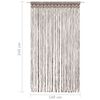 vidaXL Macrame verho harmaanruskea 140x240 cm puuvilla