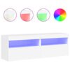 vidaXL TV-sein&auml;kaapit LED-valoilla 2 kpl valkoinen 60x30x40 cm