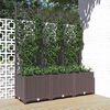 vidaXL Puutarhan istutuslaatikko s&auml;leik&ouml;ll&auml; ruskea 120x40x136 cm PP