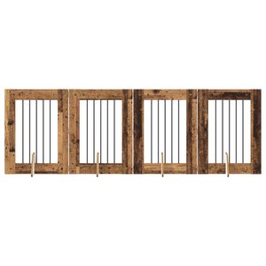 vidaXL Koiraportti jaloilla 4 pcs Vanha puu 60 x 80 cm Tekninen puu