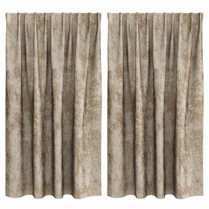 vidaXL Samettiverhot verhoilla 2 pcs Samppanja 140 x 140 cm Sametti
