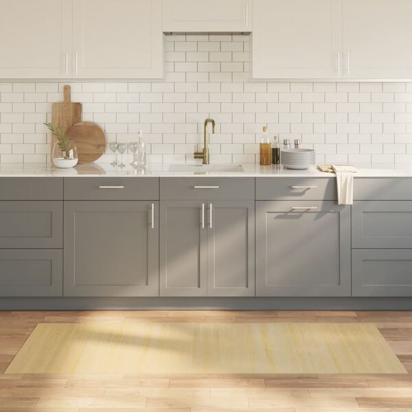 vidaXL Matto suorakaide vaalea luonnollinen 70x200 cm bambu