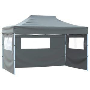 vidaXL kokoontaitettava teltta 3:lla sein&auml;ll&auml; 431x291x315 cm antrasiitti