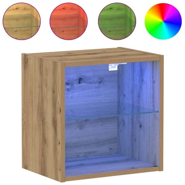 vidaXL Kelluva hylly hyllyllä Ruskea 40 x 28,5 x 40 cm Tekninen puu