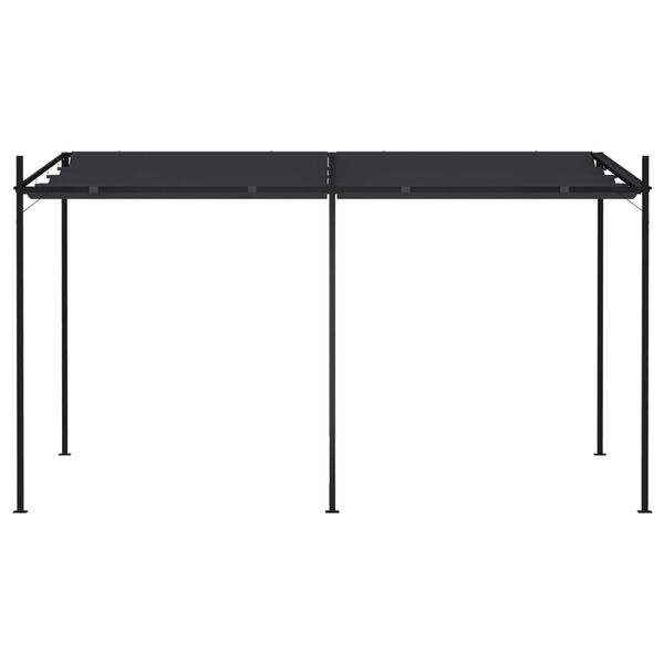 vidaXL Katos sisäänvedettävällä katolla 400x300x233 cm antrasiitti