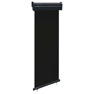 vidaXL Parvekkeen sivumarkiisi 65x250 cm musta