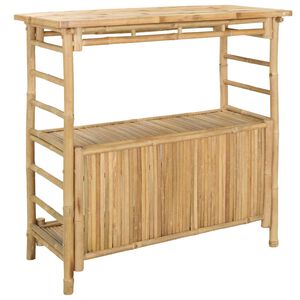 vidaXL Ulkoilman baari p&ouml;yt&auml; Luonnollinen 110 x 50 x 105 cm Bambusta