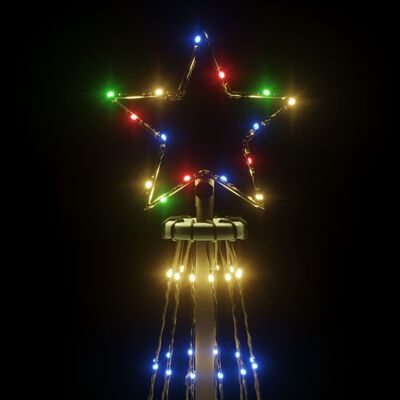 vidaXL Joulukuusi piikillä 732 moniväristä LED-valoa 500 cm