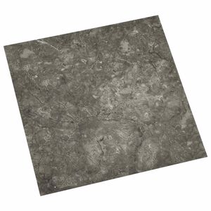 vidaXL Itsekiinnittyv&auml;t Lattialankut Mustat ja harmaa 30,5 x 30,5 cm