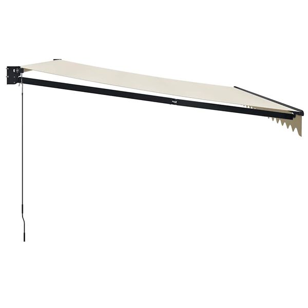 vidaXL Sis&auml;&auml;nkelattava markiisi kerma 4x3 m kangas/alumiini
