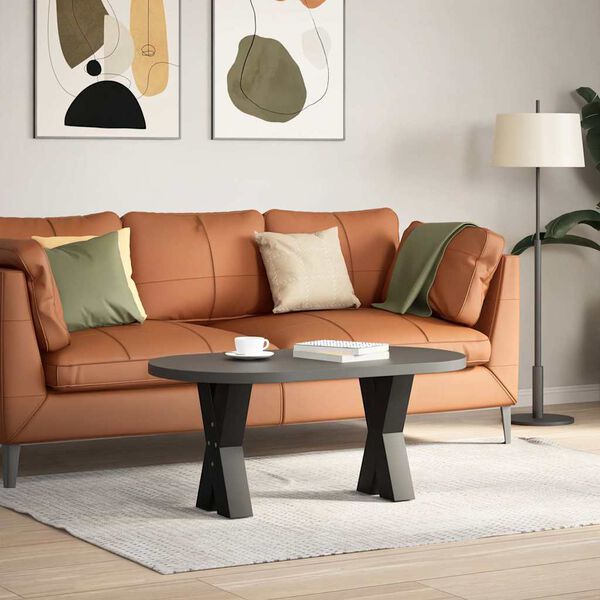 vidaXL Sohvap&ouml;yd&auml;n jalat X-muotoiset 2 kpl musta 28x(42-43) cm ter&auml;s