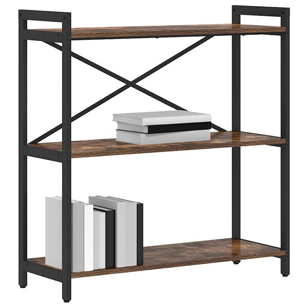 vidaXL Kirjahylly Savup&auml;hkin&auml; 80 x 30 x 85 cm Tekninen puu