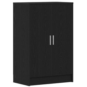 vidaXL Kenk&auml;kaappi musta tammi 60x35x92 cm tekninen puu