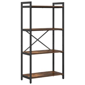 vidaXL Kirjahylly 60 x 30 x 120 cm Tekninen puu Savup&auml;hkin&auml;