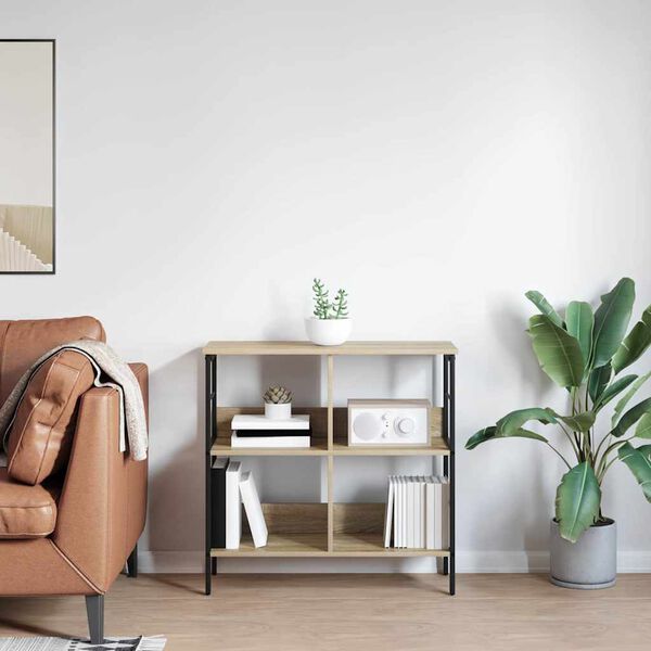 vidaXL Kirjahylly Sonoman tammi 82 x 32 x 79 cm Tekninen puu