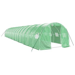vidaXL Kasvihuone ter&auml;srungolla vihre&auml; 48 m&sup2; 16x3x2 m