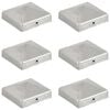 vidaXL Pyramidin muotoinen aitatolpan k&auml;rki 6 kpl metalli 81x81 mm