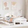 vidaXL Sänky ilman patjaa valkoinen 120x190 cm täysi mänty