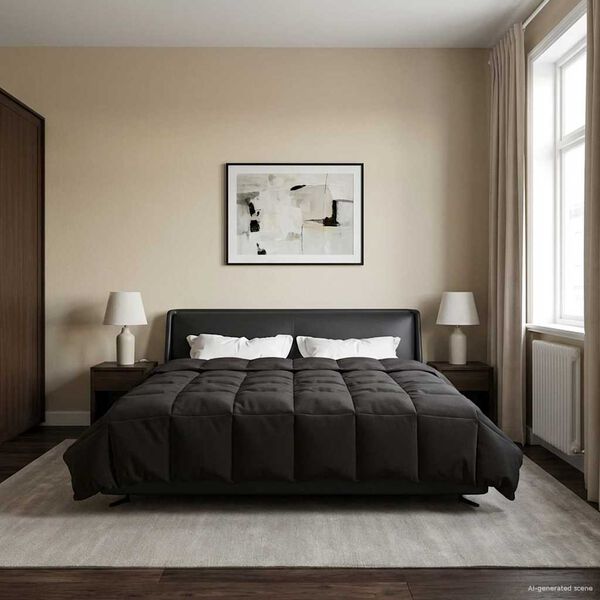 vidaXL Kes&auml;peitto Quiltottu Antrasiitti 220 x 260 cm Mikrokuitu