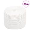 vidaXL Venek&ouml;ysi t&auml;ysvalkoinen 6 mm 25 m polypropeeni