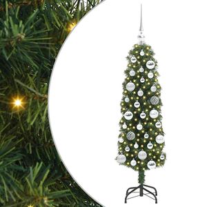 vidaXL Tekojoulukuusi jalustalla Vihre&auml; 120 cm PVC, ter&auml;s ja muovi