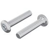 vidaXL P&auml;&auml;tylukitusruuvi 2 kpl Hopea M6 x 30 mm Ter&auml;s