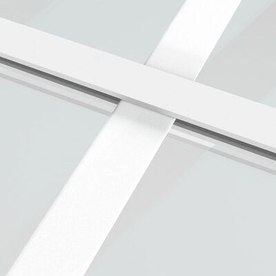 vidaXL Liukuovi ESG-huurrelasi ja alumiini 76x205 cm valkoinen