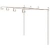 vidaXL Puutarhan pergola antiikkiruskea 4x3x2,5 m rauta