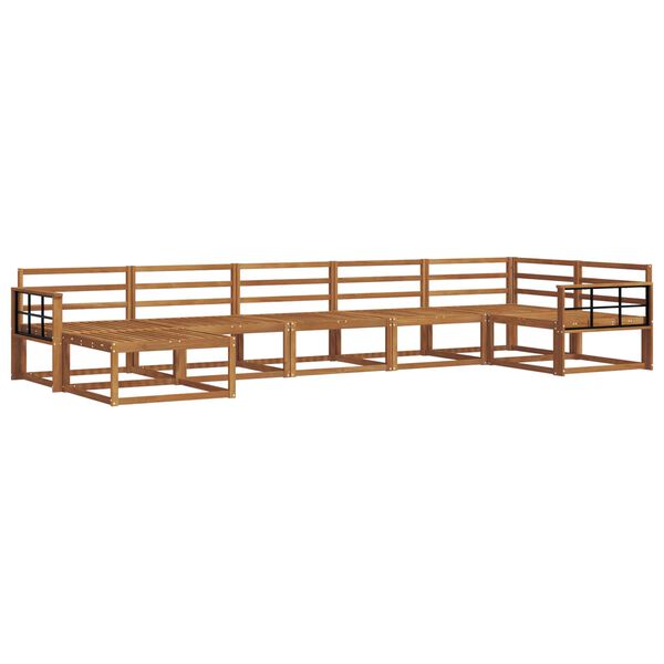 vidaXL Ulkosohvakokoelma 7 pcs Luonnollinen Tihe&auml; akasiapuu