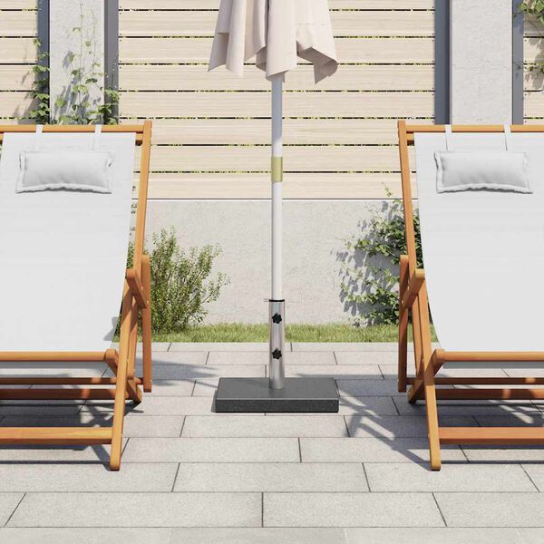 vidaXL Aurinkovarjon jalka graniitti 20 kg neli&ouml; musta